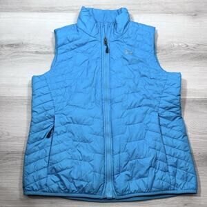 Under Armour Quilted Blue Full Zip Vest M women's Outdoor Winter Casual Outerwea